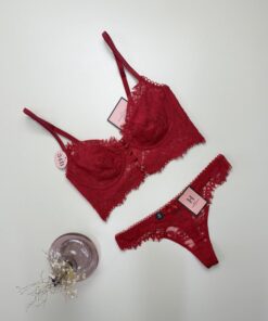 Ensemble 2 Pcs - H - en dentelle " Rouge "