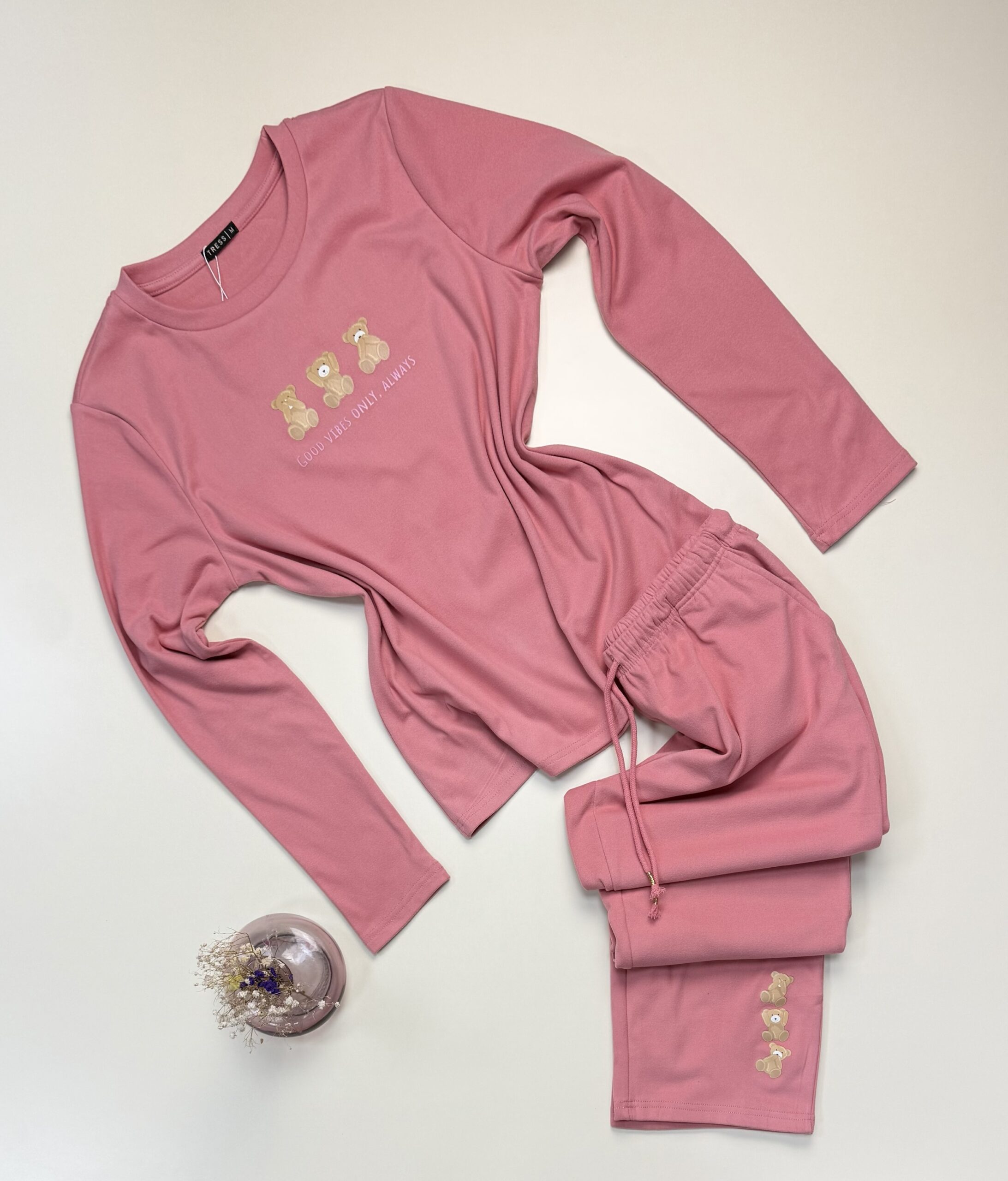 Pyjama manche longue " Rose " -TRESS-