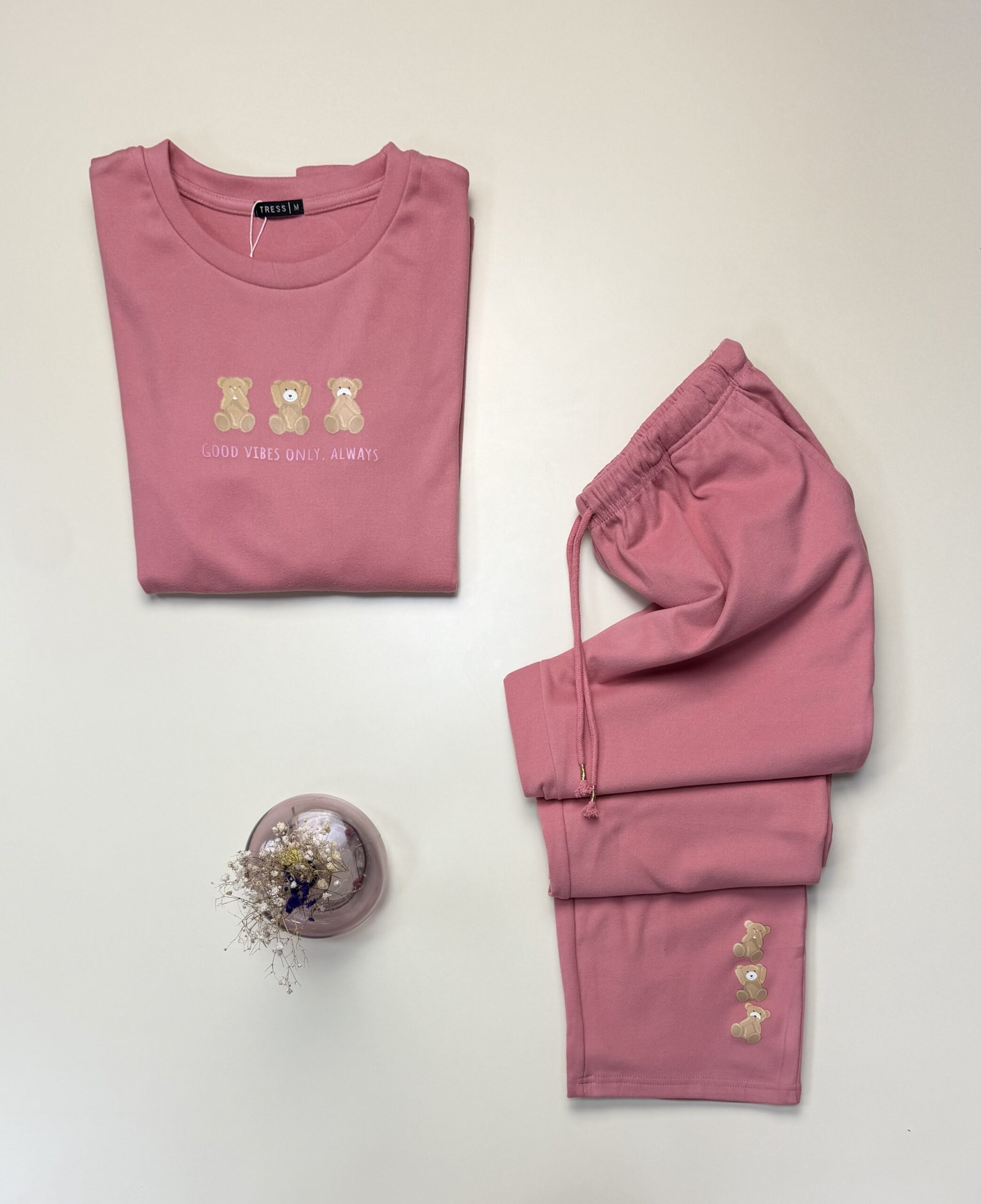 Pyjama manche longue " Rose " -TRESS- – Image 2