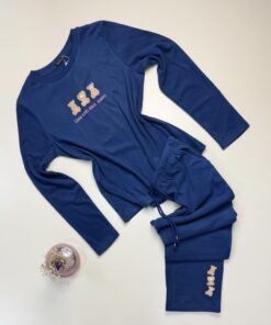 Pyjama manche longue " Bleu nuit " -TRESS-