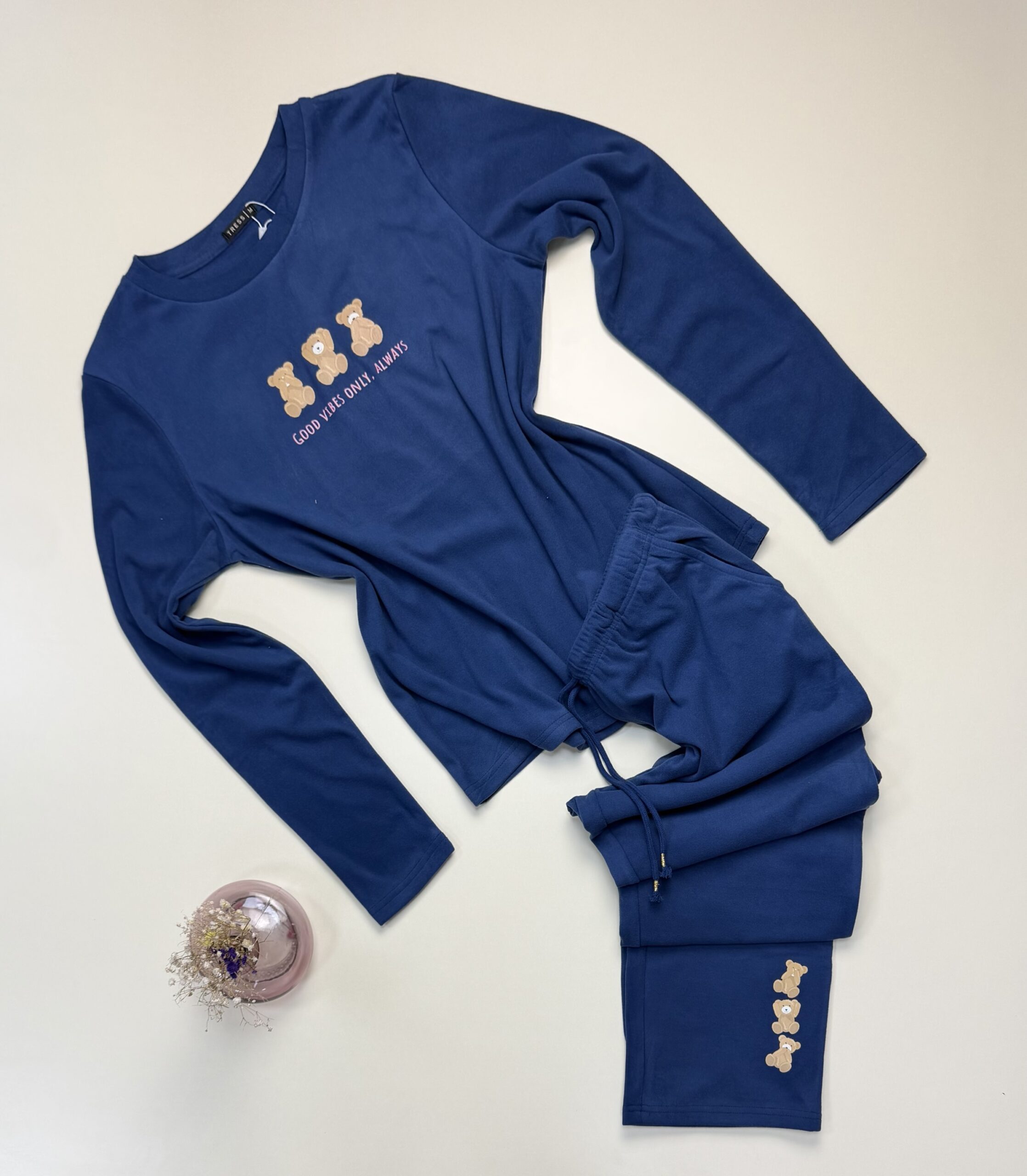 Pyjama manche longue " Bleu nuit " -TRESS-