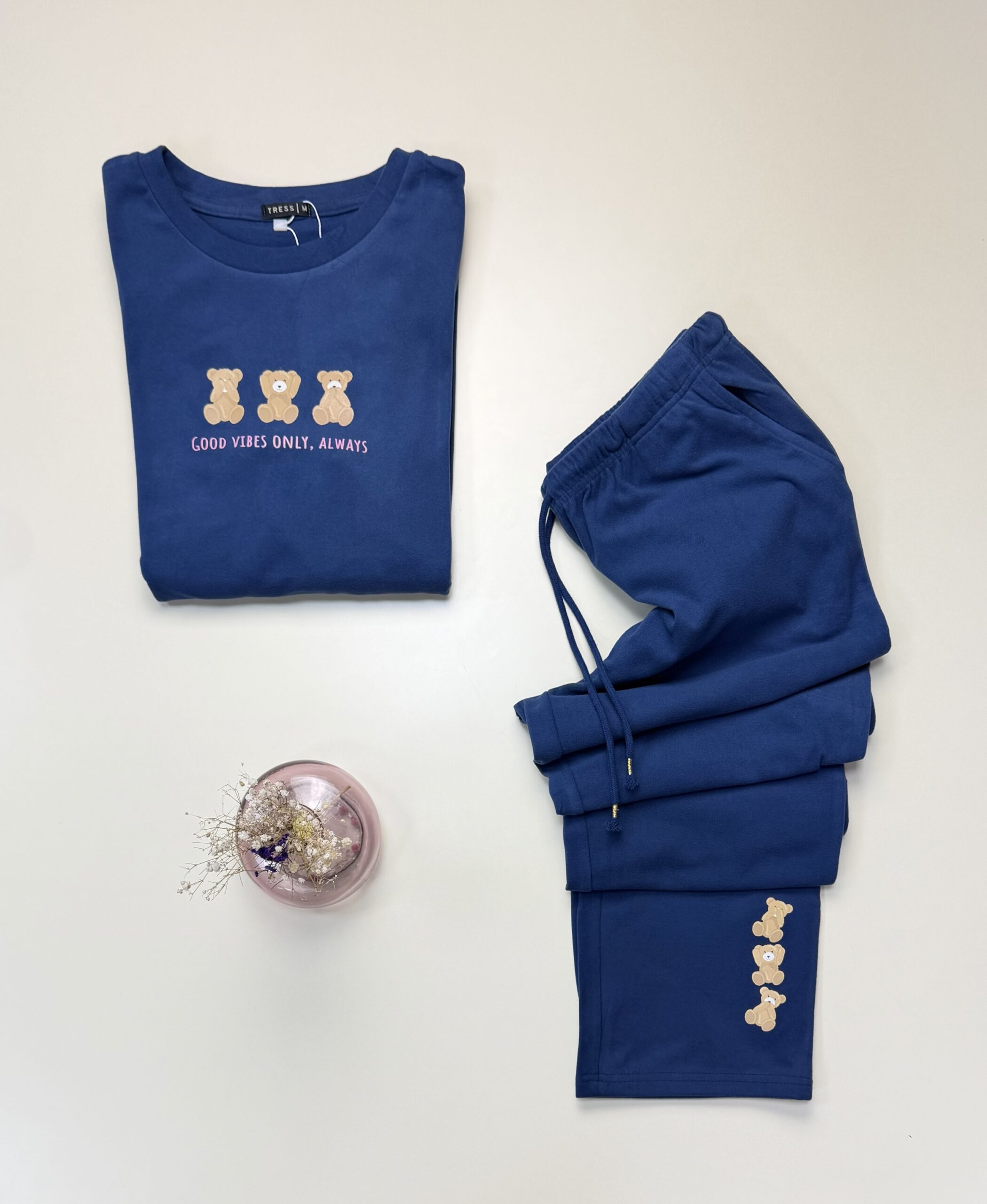 Pyjama manche longue " Bleu nuit " -TRESS- – Image 2