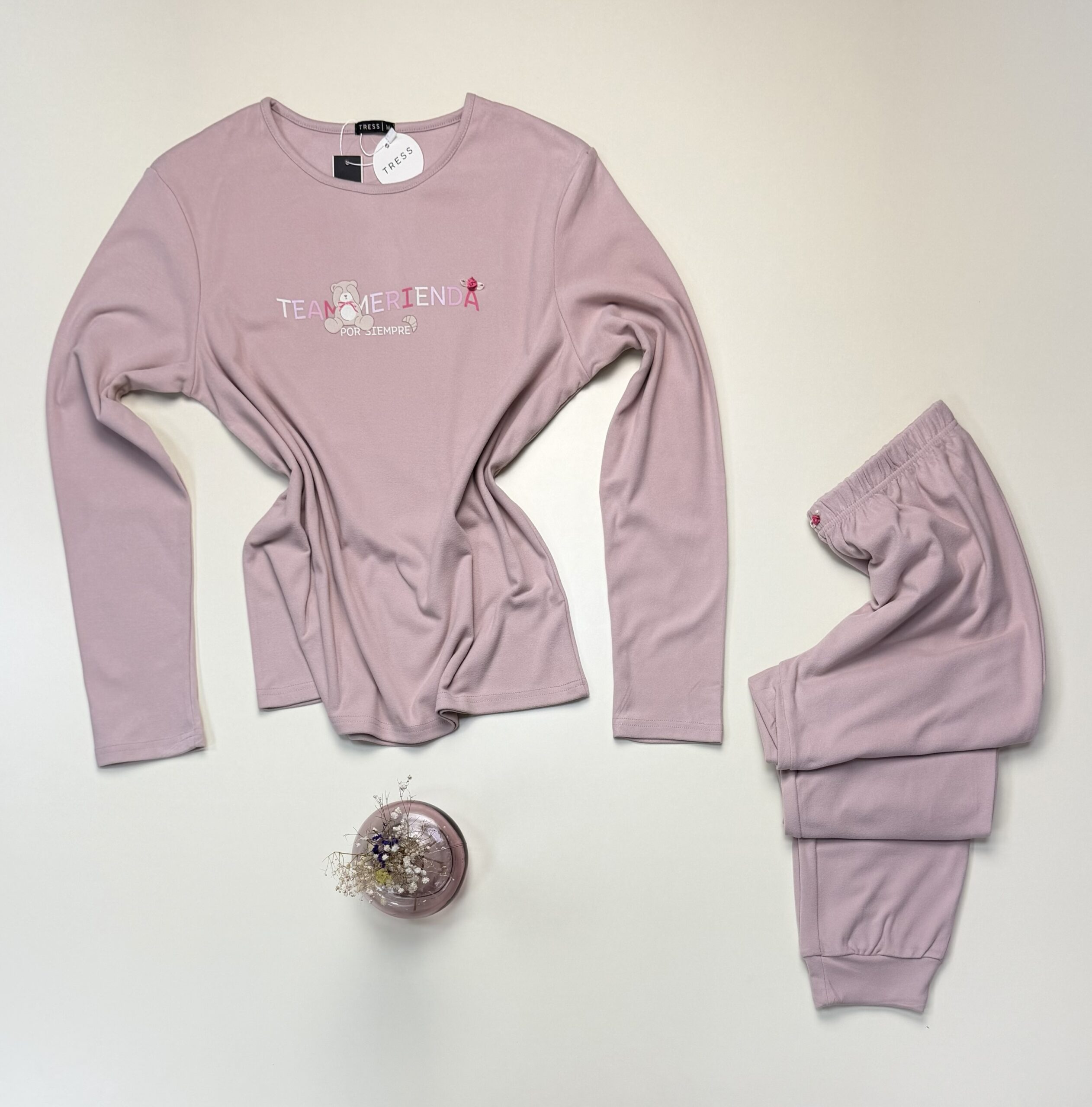 Pyjama manche longue " Rose " -TRESS- – Image 3