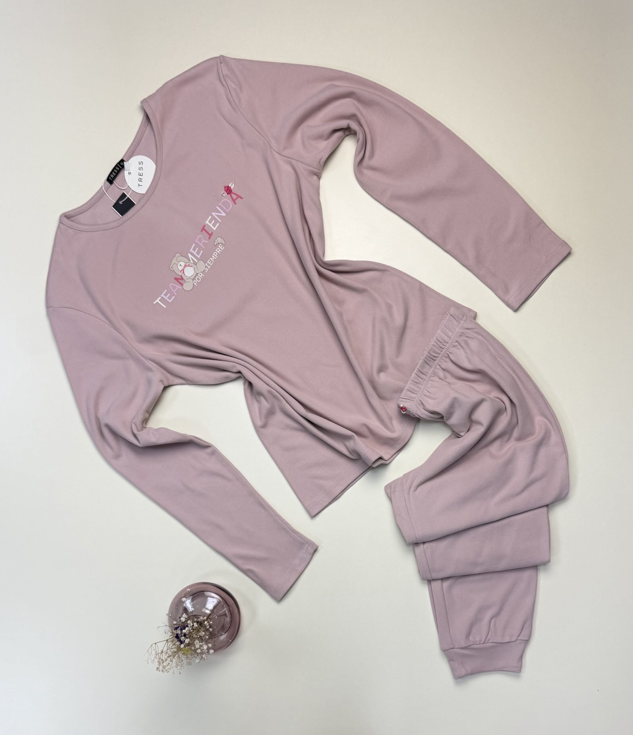 Pyjama manche longue " Rose " -TRESS-