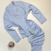 Pyjama boutonné manche longue " Bleu à rayures " -PRIMARK-