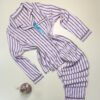 Pyjama boutonné manche longue " Rose à rayures " -PRIMARK-