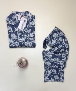 Alternative view of Pyjama boutonné manche longue " Bleu " - H -