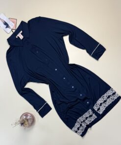 Chemise de nuit " Bleu nuit " -H-