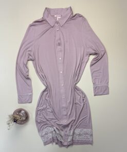 Alternative view of Chemise de nuit " Bois de rose " -H-