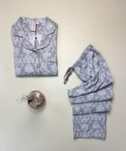 Alternative view of Pyjama boutonné manche longue " Gris " - H -