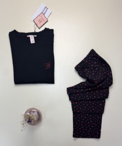 Alternative view of Pyjama haut manche longue " Noir " -H- coton