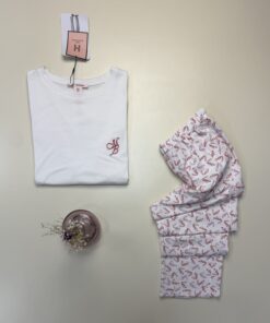 Alternative view of Pyjama haut manche longue " Blanc " -H- coton