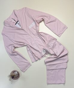 Pyjama boutonné manche longue 100% coton " Rose " -H-