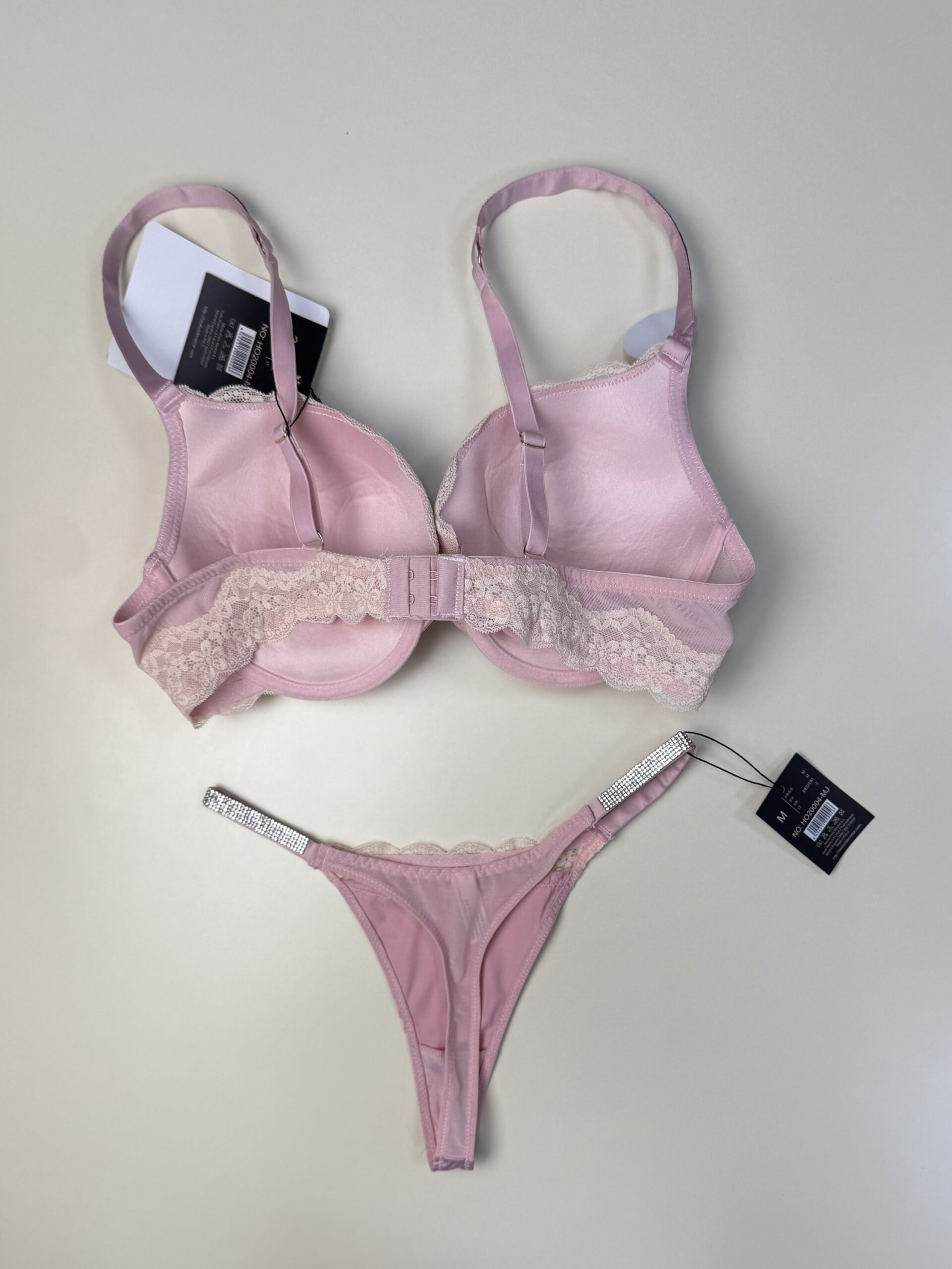 Ensemble 2pcs en satin " Rose " -H- – Image 2