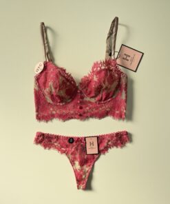 Ensemble 2 Pcs - H - en dentelle  " Rose foncé  " – Image 3