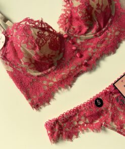 Ensemble 2 Pcs - H - en dentelle  " Rose foncé  " – Image 4