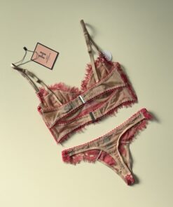 Alternative view of Ensemble 2 Pcs - H - en dentelle  " Rose foncé  "