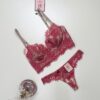 Ensemble 2 Pcs - H - en dentelle  " Rose foncé  "