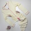 Pyjama boutonné haut manche longue - Tress - coton " Jaune "