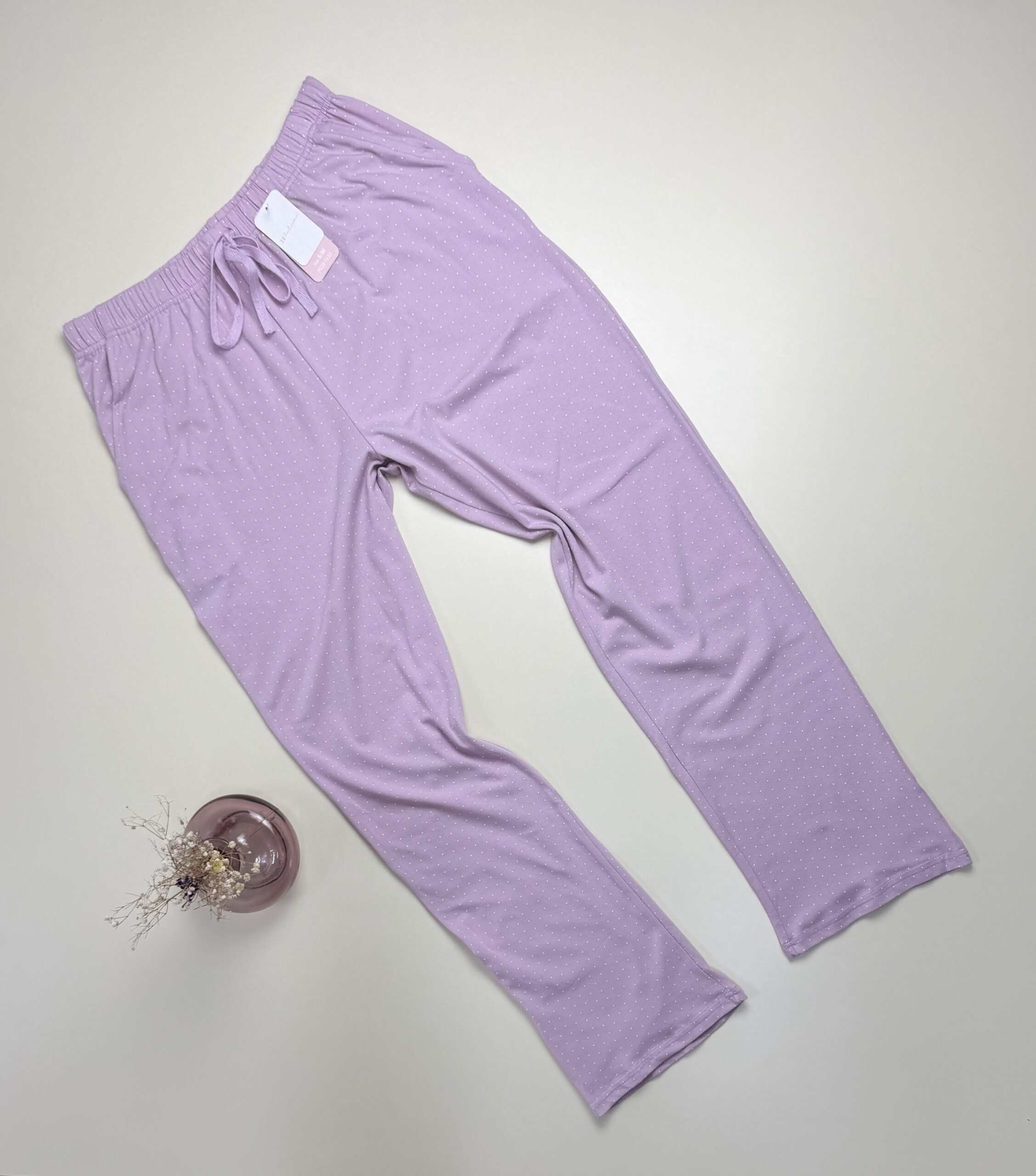 Bas de pyjama - Tress - Coton " Rose à petit point " – Image 2