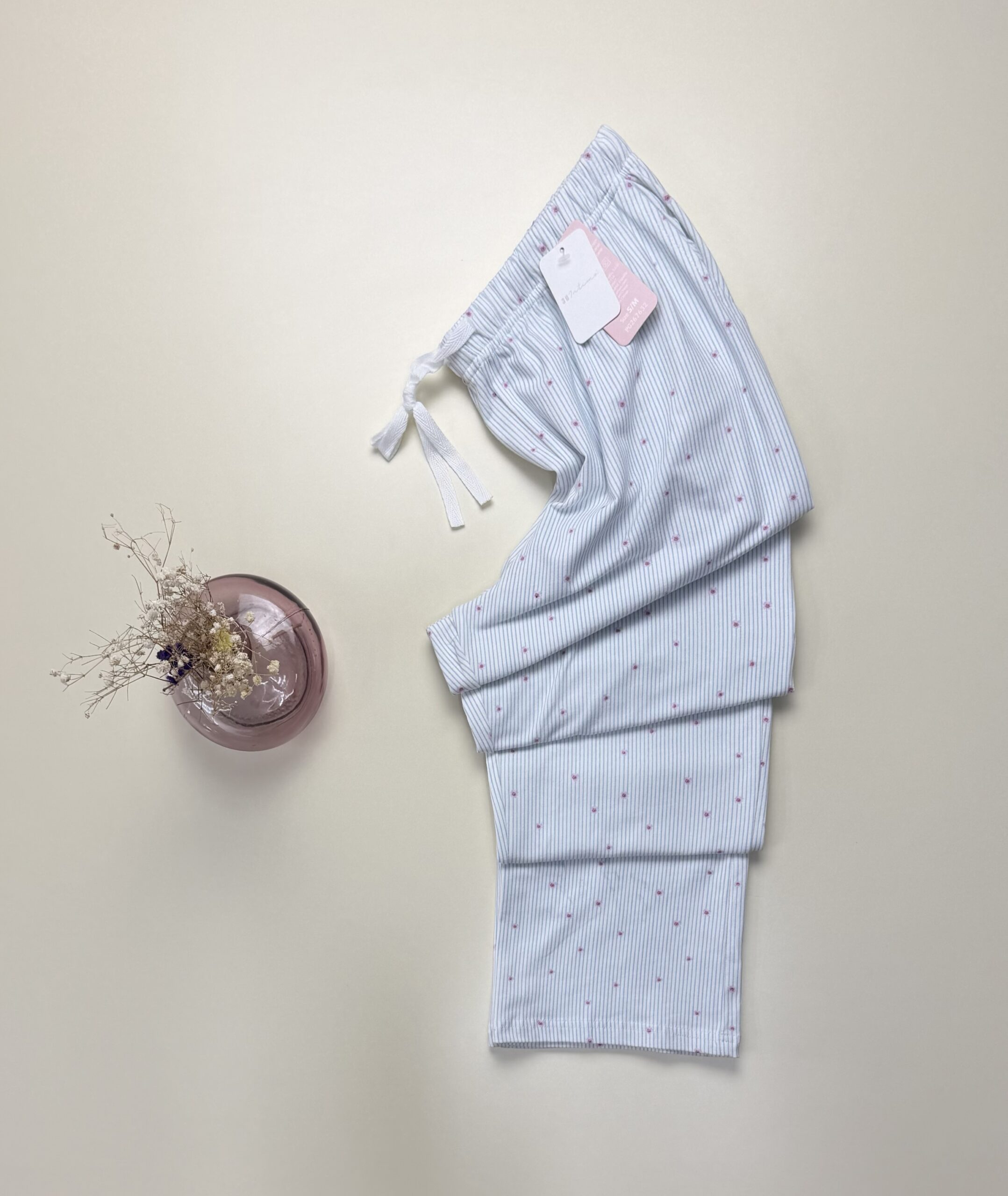 Bas de pyjama - Tress - Coton " Bleu à rayures "