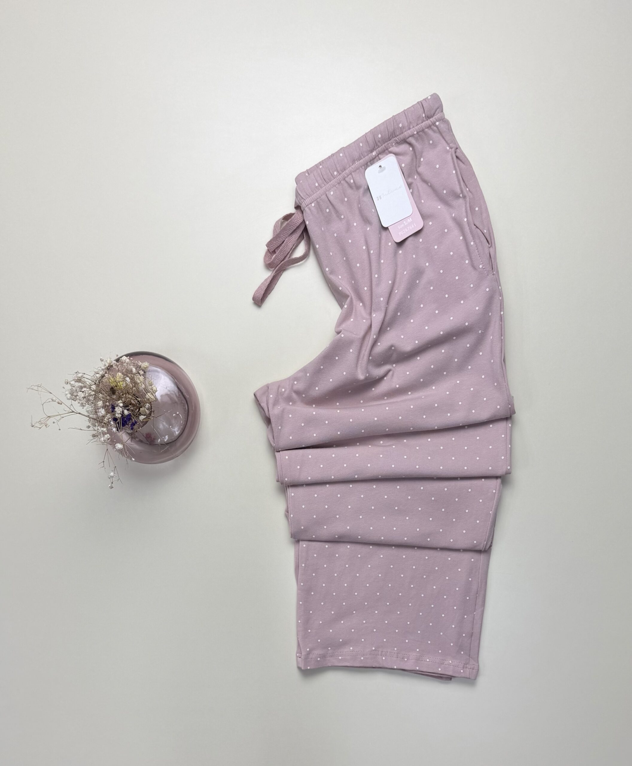 Bas de pyjama - Tress - Coton " Rose "