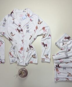 Alternative view of Pyjama boutonné Primark en velours " à motifs "