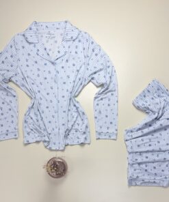 Alternative view of Pyjama boutonné Primark " à rayures bleu "