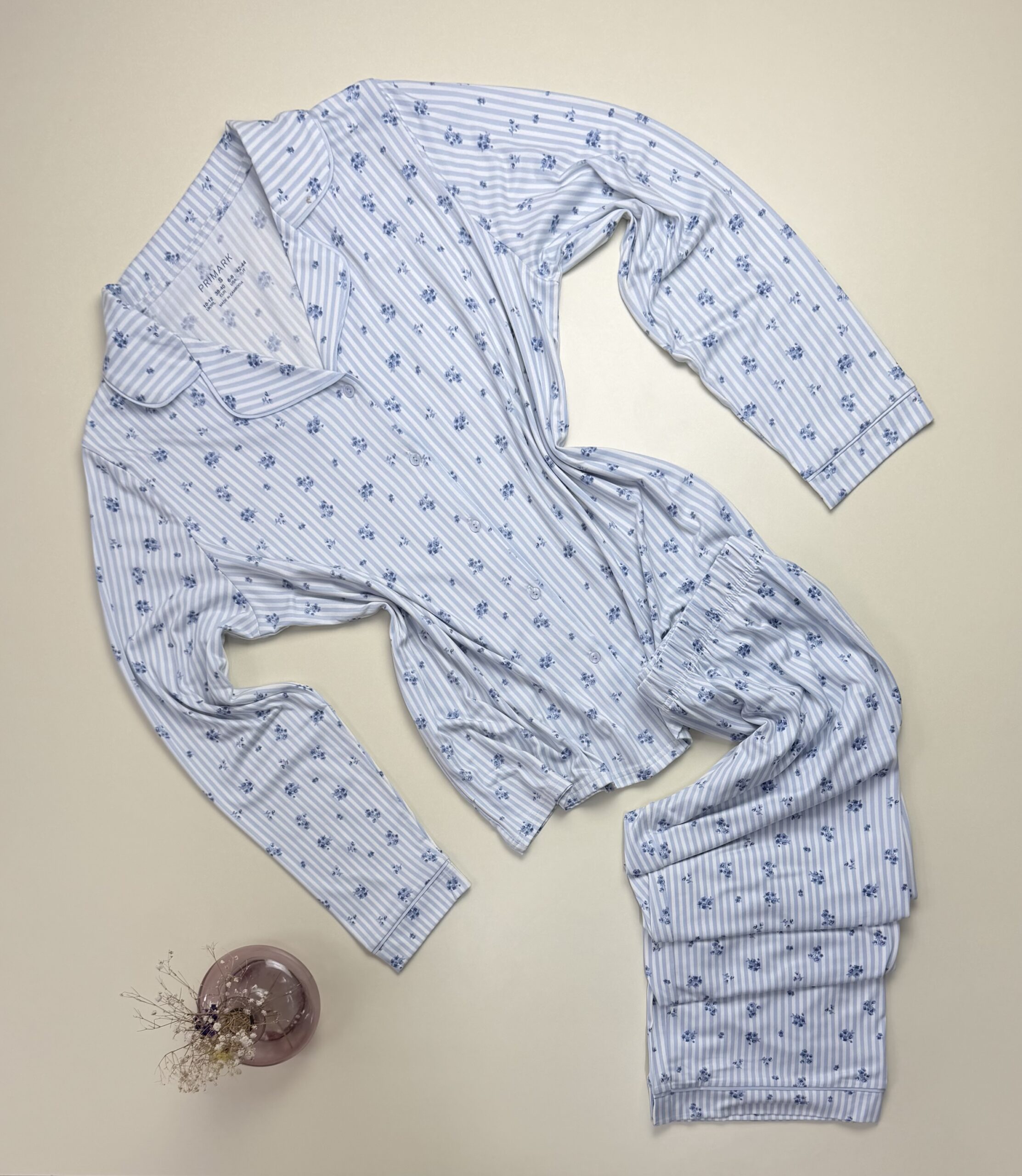 Pyjama boutonné Primark " à rayures bleu "