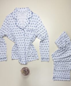 Pyjama boutonné Primark  " à motifs bleu "
