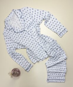 Alternative view of Pyjama boutonné Primark  " à motifs bleu "