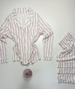 Pyjama boutonné Primark  " à fleurs rose "