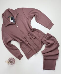 Alternative view of Ensemble jogging " marron  " - Tress -