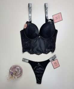 Alternative view of Ensemble corset H " Noir " Double éponge