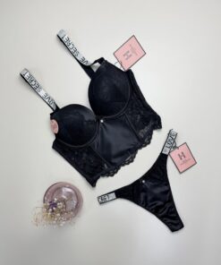 Ensemble corset H " Noir " Double éponge