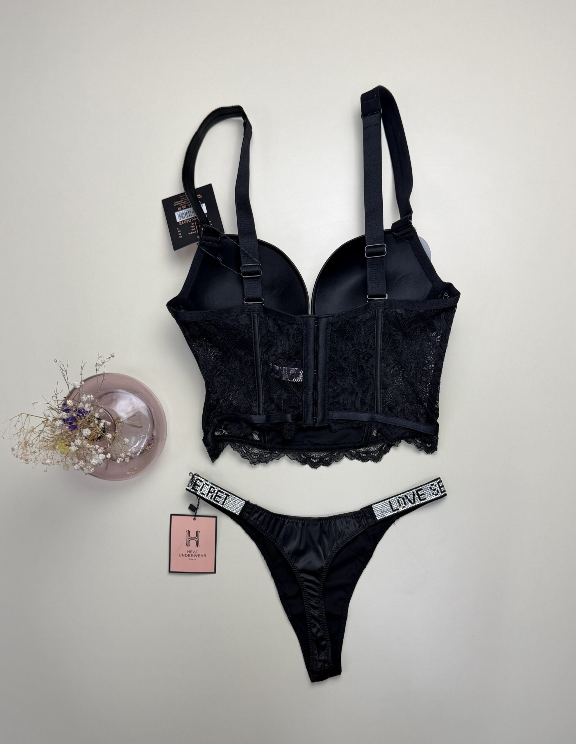 Ensemble corset H " Noir " Double éponge – Image 3