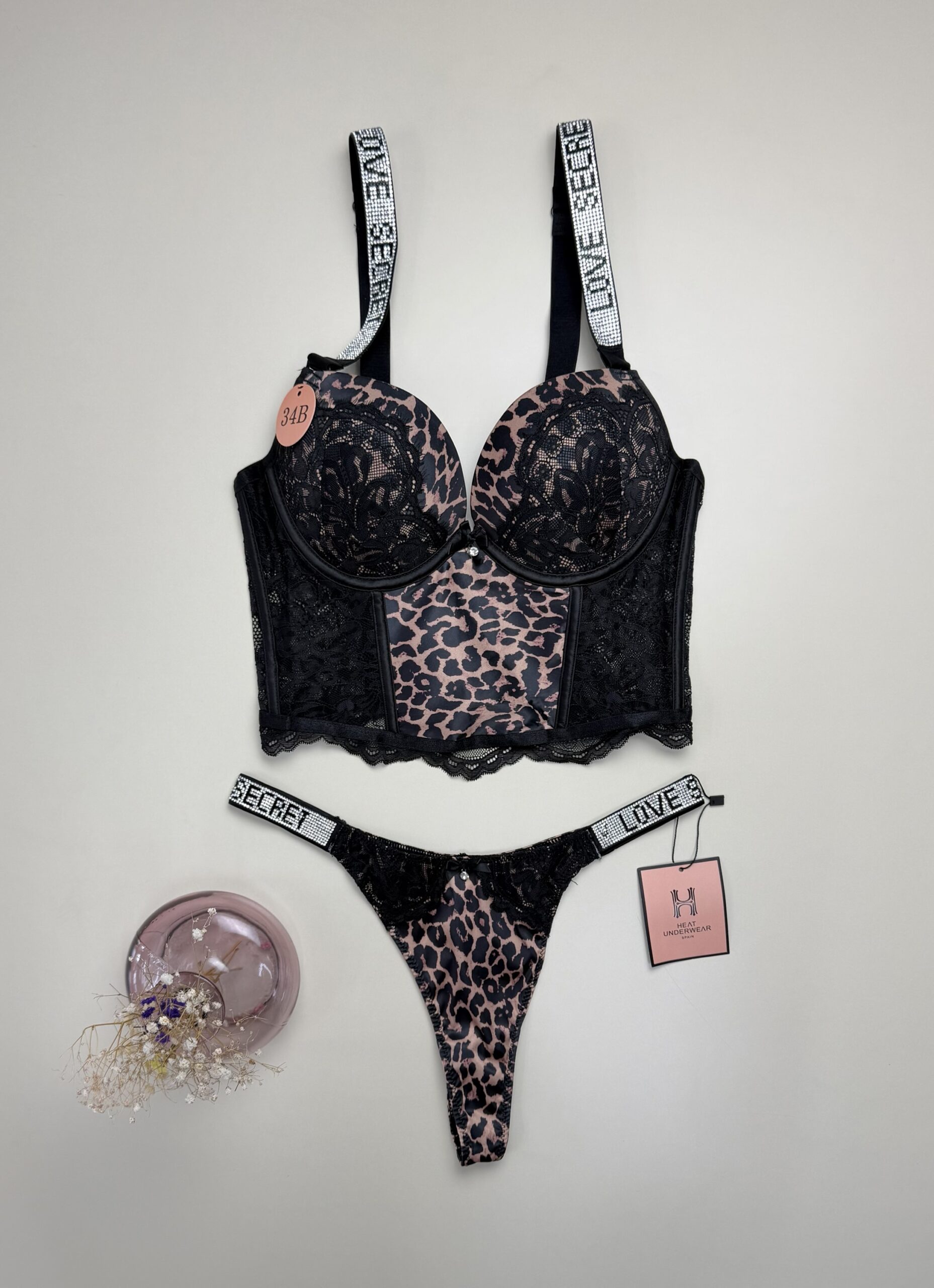 Ensemble corset H " Leopard " Double éponge – Image 3