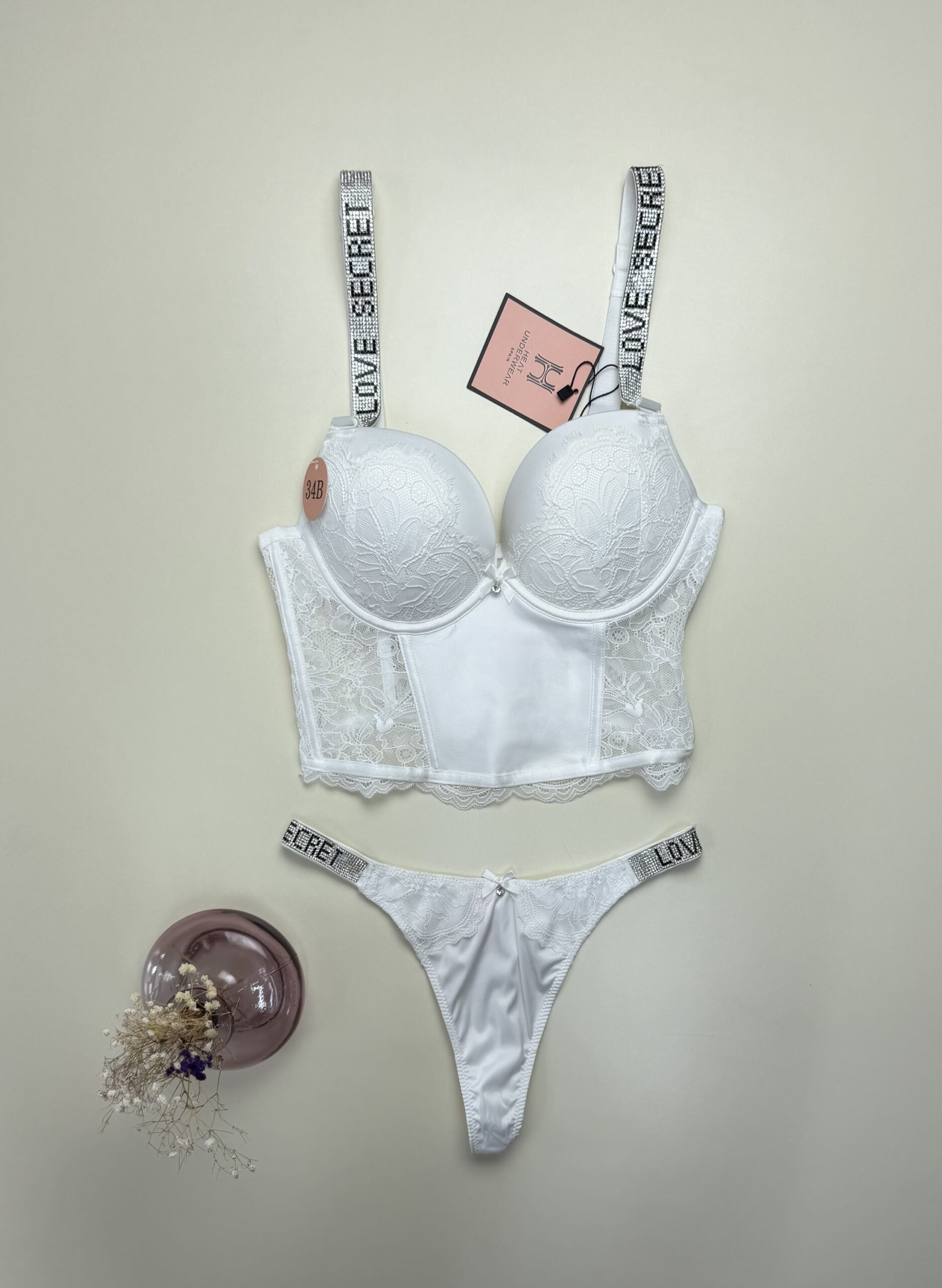 Ensemble corset H " Blanc " Double éponge – Image 3