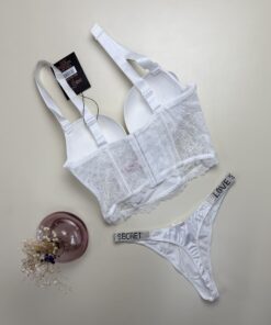 Alternative view of Ensemble corset H " Blanc " Double éponge