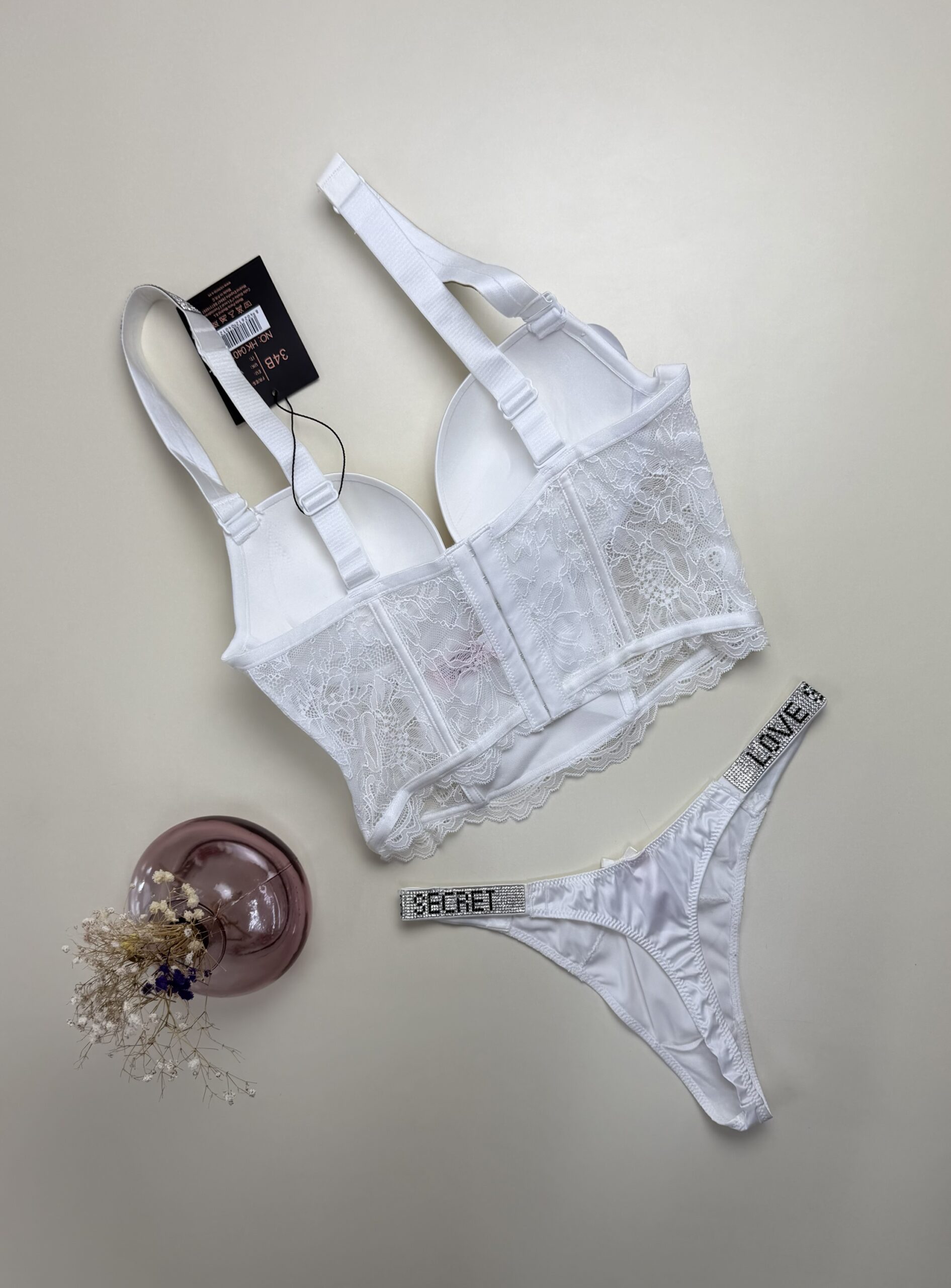 Ensemble corset H " Blanc " Double éponge – Image 2