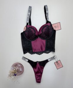 Ensemble corset H " Aubergine " Double éponge – Image 3