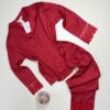 Pyjama boutonné en satin " Rouge " -H-