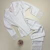 Pyjama boutonné en satin " Blanc " -H-