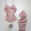 Bustier pantalon en satin " Saumon " -H-