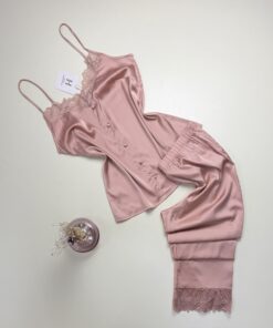 Alternative view of Bustier pantalon en satin " Saumon " -H-