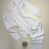 Pyjama boutonné en satin " Blanc " -H-